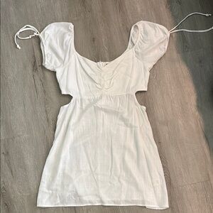 Altar'd State White Puff Sleeve Dress